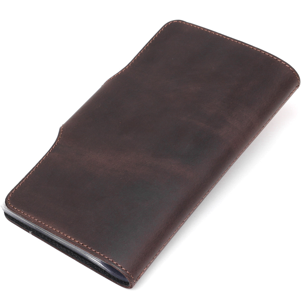 Large SHVIGEL Business Card Holder 13904 Brown Leather for Visiting Cards