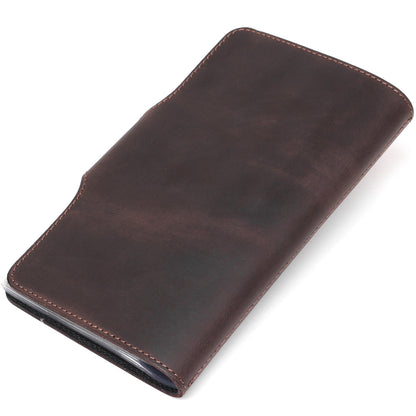 Large SHVIGEL Business Card Holder 13904 Brown Leather for Visiting Cards
