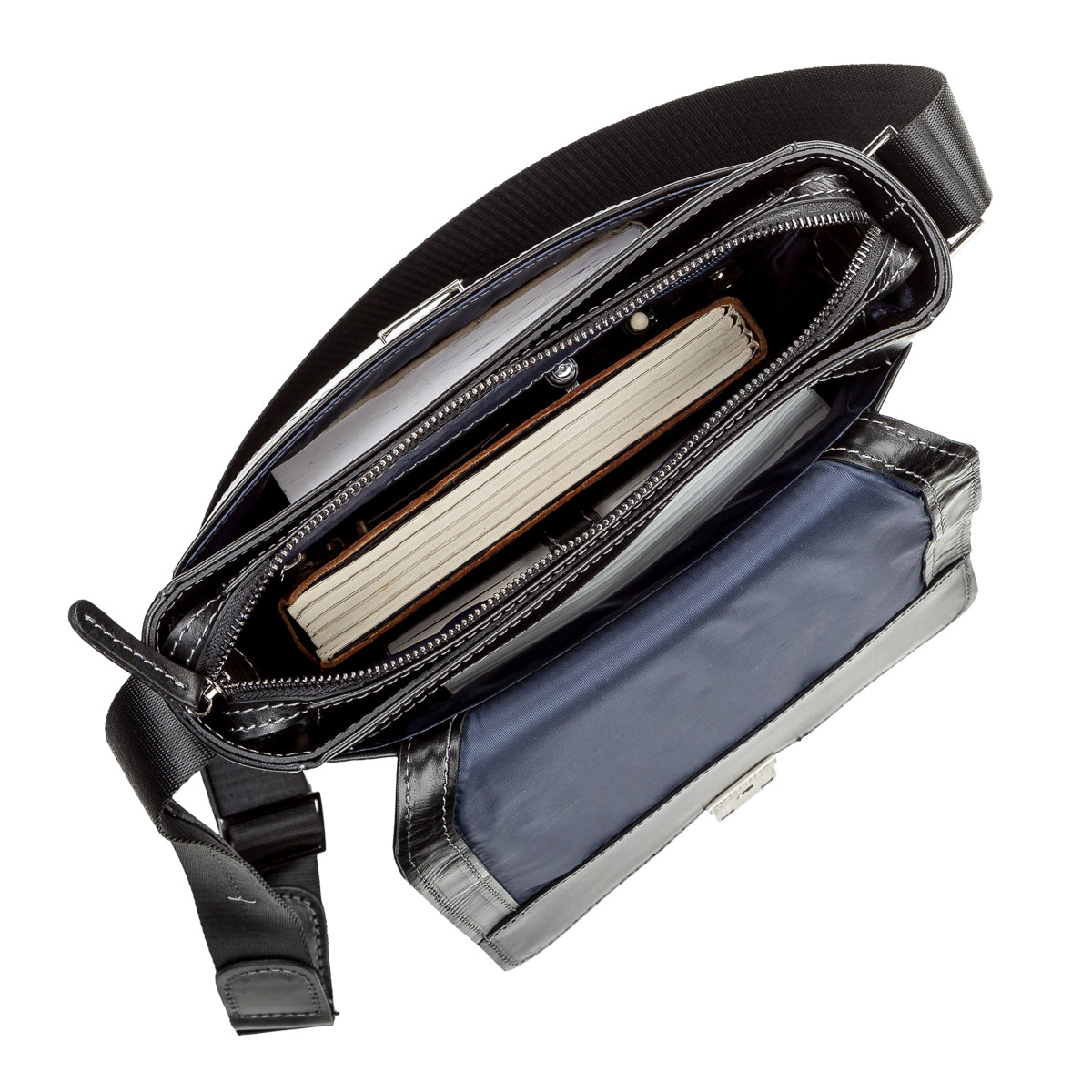 Men's Leather Bag SHVIGEL 11118 Black Genuine Leather Natural Materials