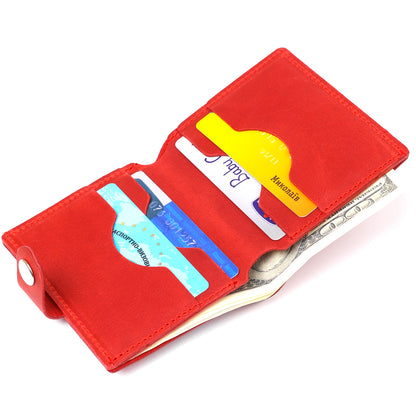 Small Matte Women's Wallet SHVIGEL 16476 Red Genuine Leather Ukraine