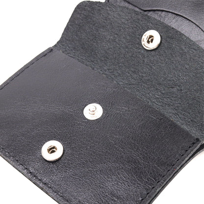 Men's Small Leather Wallet SHVIGEL 16606 Black Genuine Leather Quality Craftsmanship