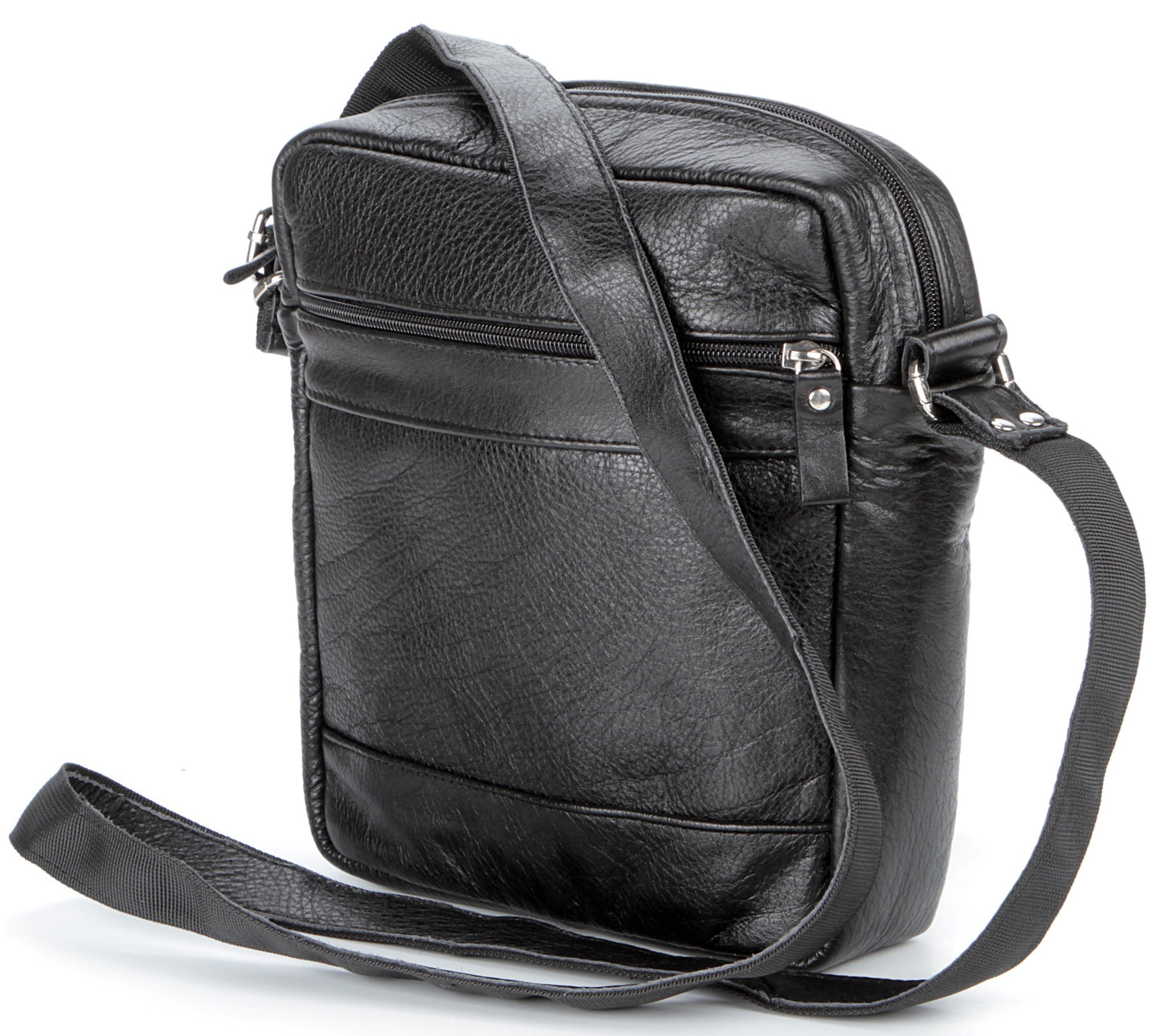 Elite Leather Men's Bag SHVIGEL 00791 Black, Genuine Leather, Ukrainian Craftsmanship