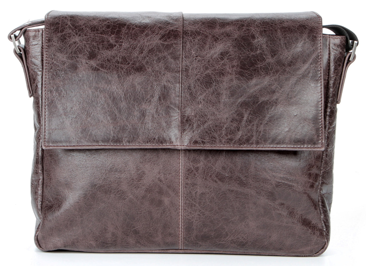 Leather Bag SHVIGEL 00799 Brown Made in Ukraine Natural Leather Durable Design