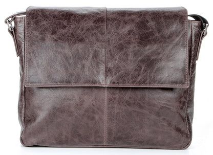 Leather Bag SHVIGEL 00799 Brown Made in Ukraine Natural Leather Durable Design