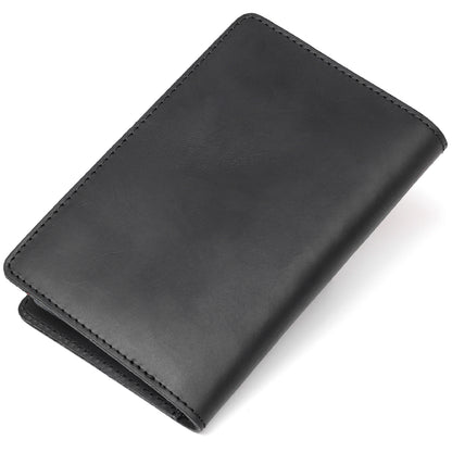 Leather Car Document Holder SHVIGEL 13923 Black Natural Leather for Drivers