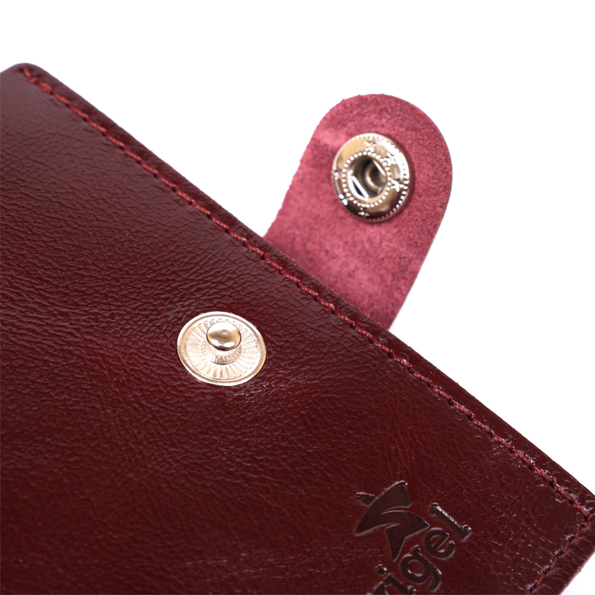 Classic Leather Wallet SHVIGEL 16505 Burgundy Natural Leather Made in Ukraine