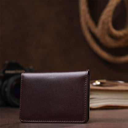 Leather Auto Document Holder with 3 Slots SHVIGEL 13967 Brown - Natural Skin для водійського використання