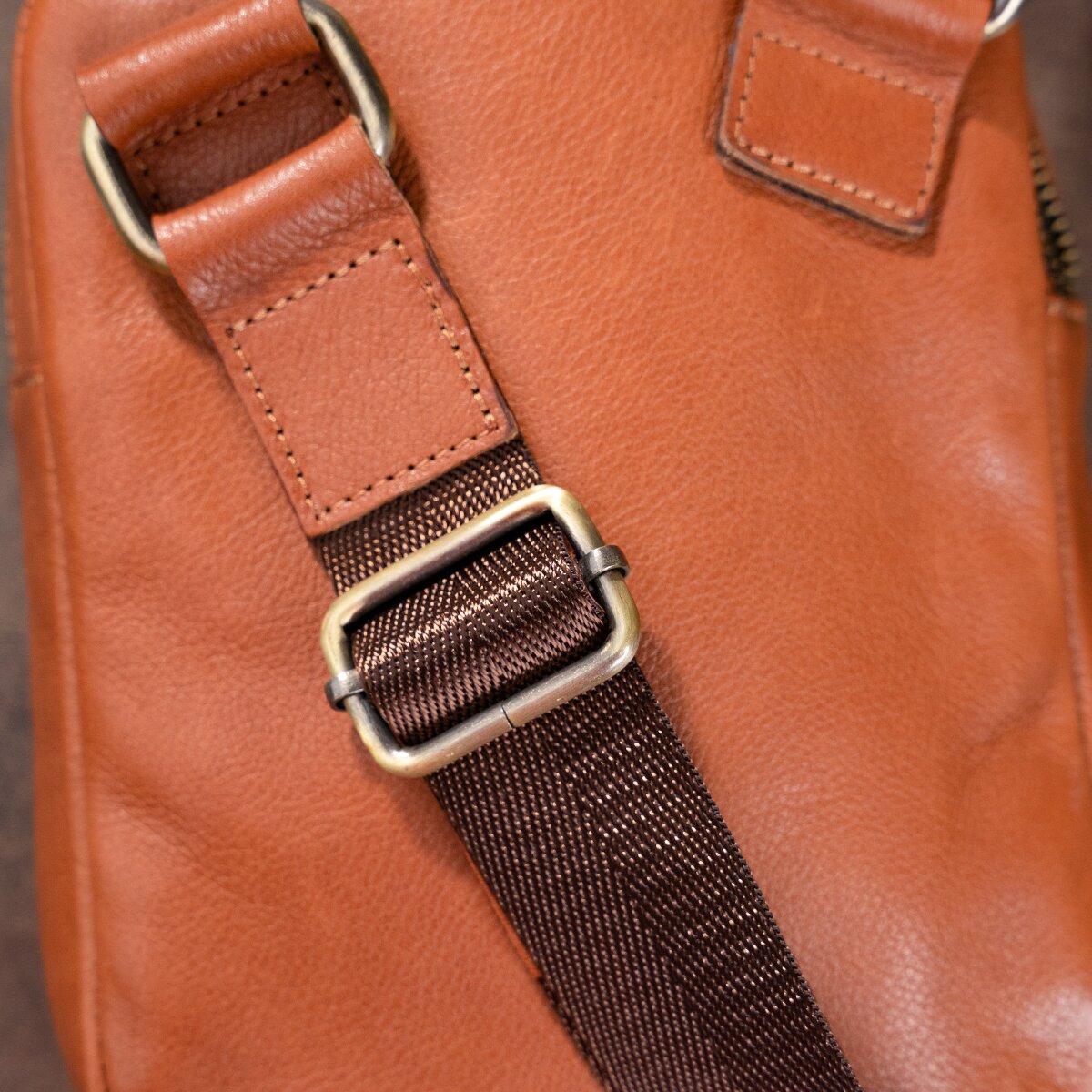 Leather Men's Bag SHVIGEL 19104 in Ruda Color – Made in Ukraine with Natural Leather