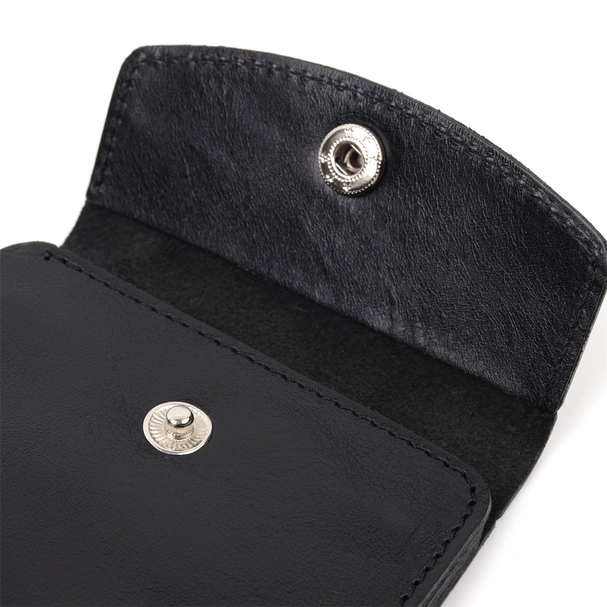 Men's Glossy Leather Wallet SHVIGEL 16617 Black Natural Leather Handmade