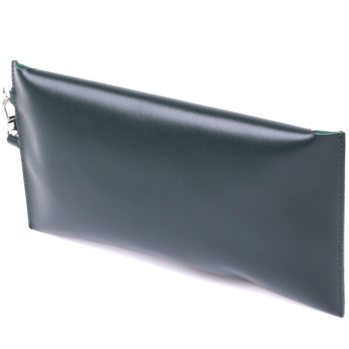 Leather Travel Cosmetic Bag SHVIGEL 16423 Green Natural Leather Design