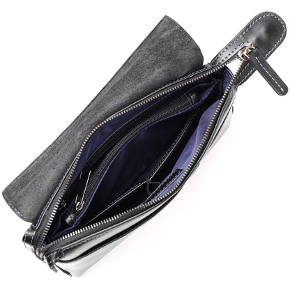 Men's Leather Clutch SHVIGEL 11084 Black Natural Leather Made in Ukraine