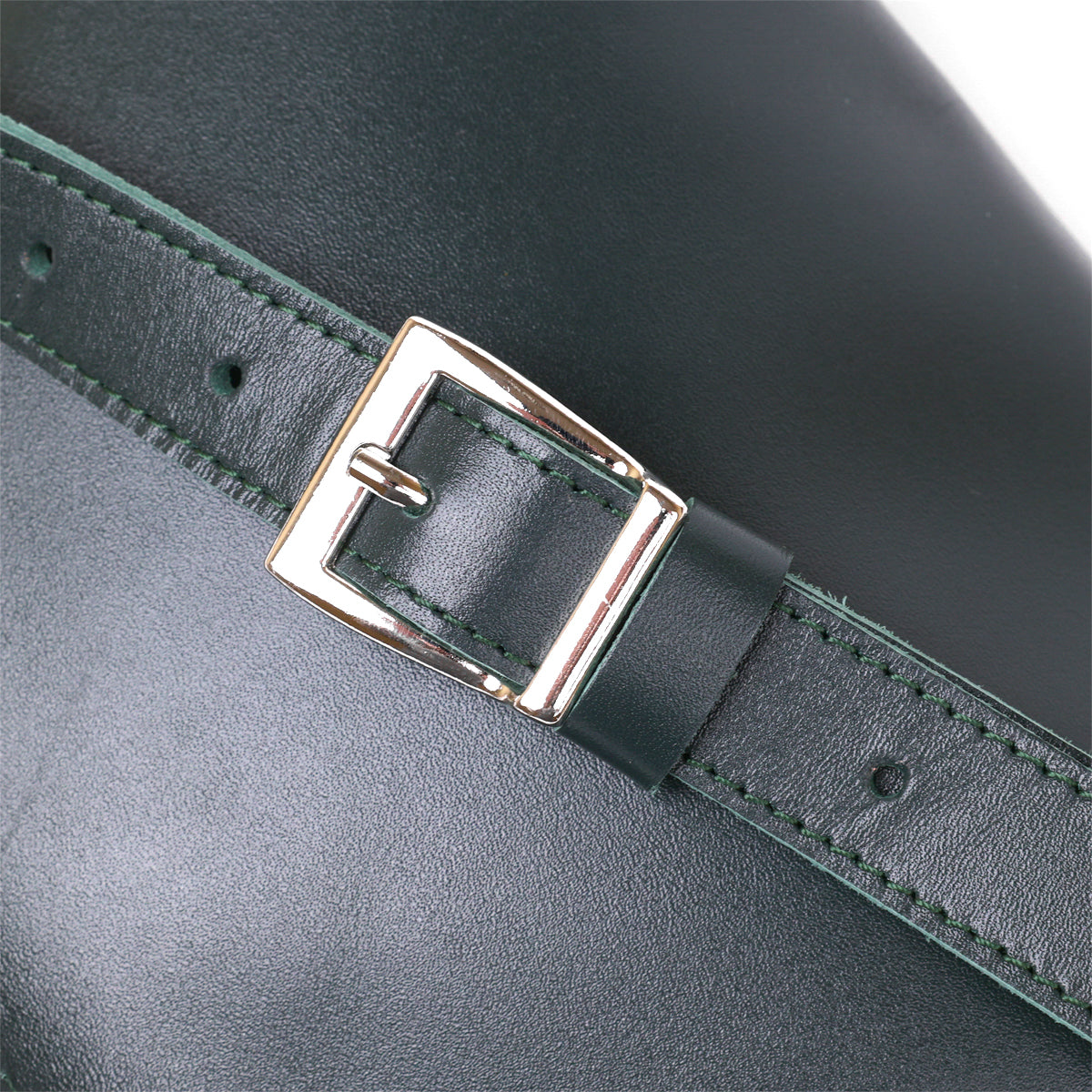 Leather Belt Bag by SHVIGEL 16390 in Green – High-Quality Genuine Leather, Made in Ukraine