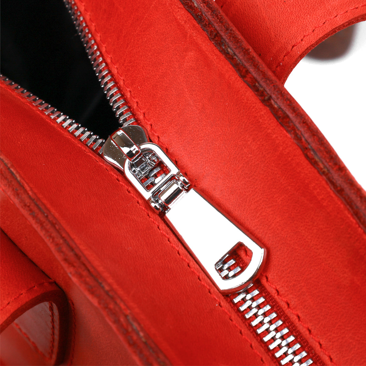 Vintage Bright Red Leather Bag by SHVIGEL 16348 – Made in Ukraine, Genuine Leather