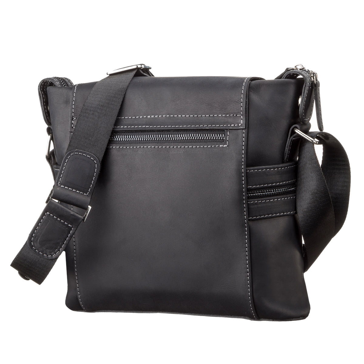 Men's Leather Bag SHVIGEL 11096 Black Genuine Leather Made in Ukraine