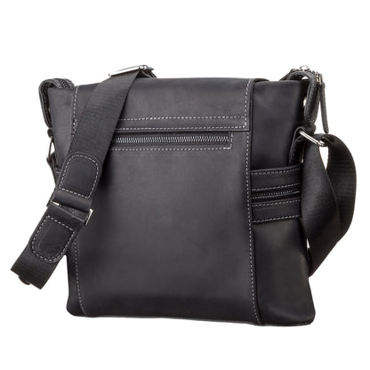 Men's Leather Bag SHVIGEL 11096 Black Genuine Leather Made in Ukraine