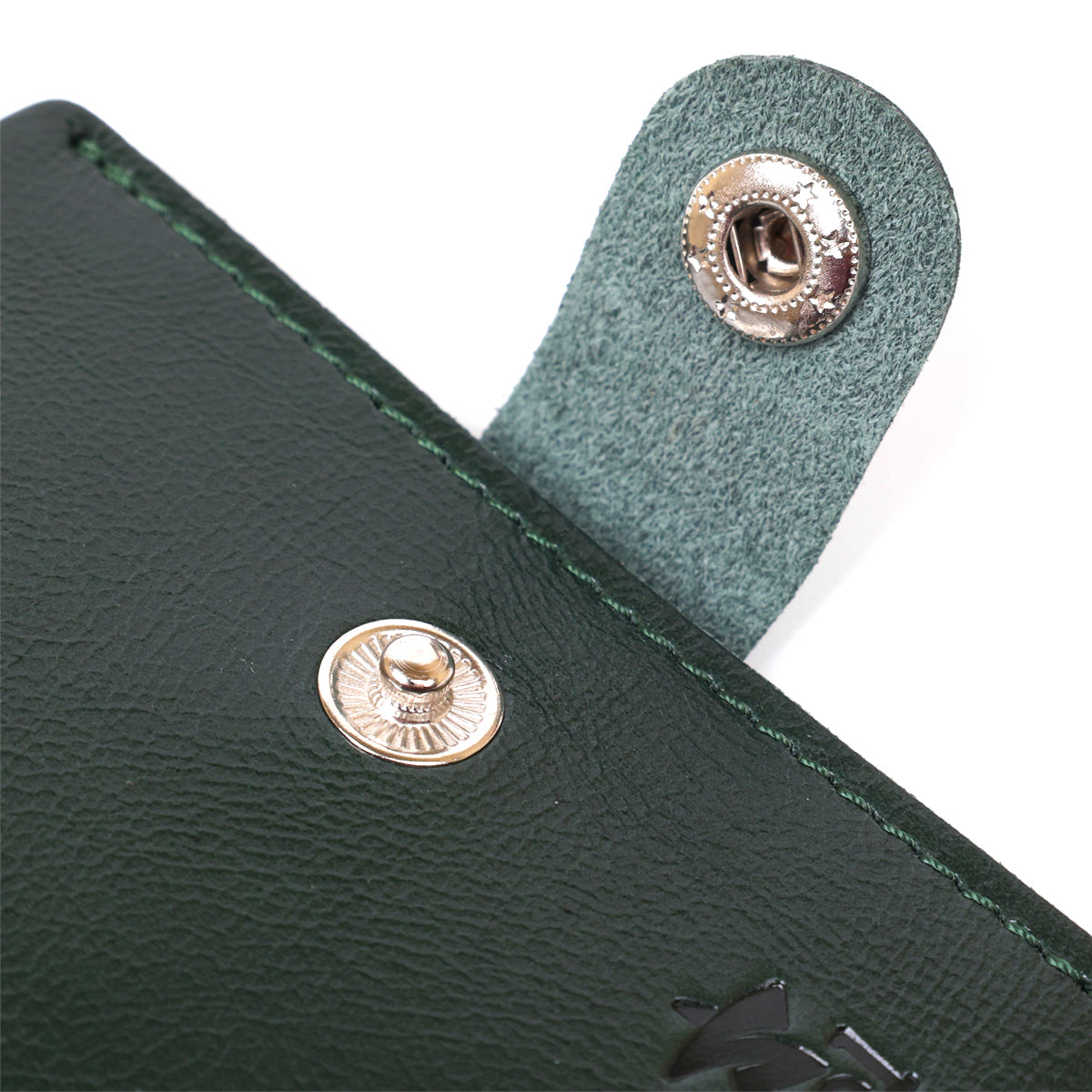 Men's Stylish Leather Wallet SHVIGEL 16483 Green Natural Leather, Ukrainian Craftsmanship