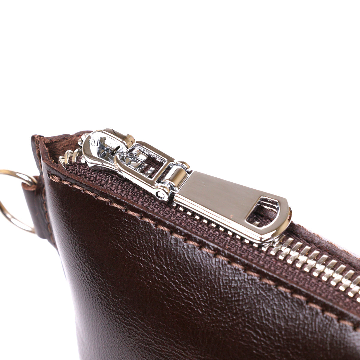 Leather Cosmetic Bag SHVIGEL 16414 Brown - Natural Leather, Compact Design for Essentials