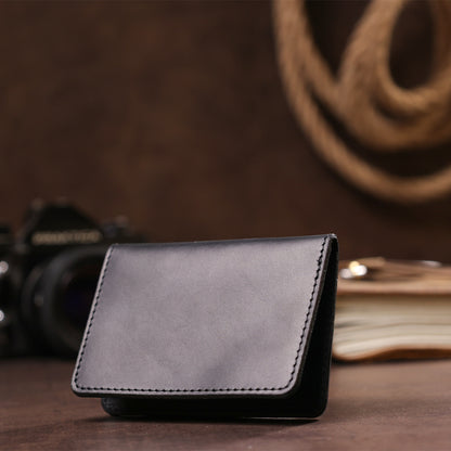 Leather Driver's License Cover SHVIGEL 13926 Black Genuine Leather Made in Ukraine