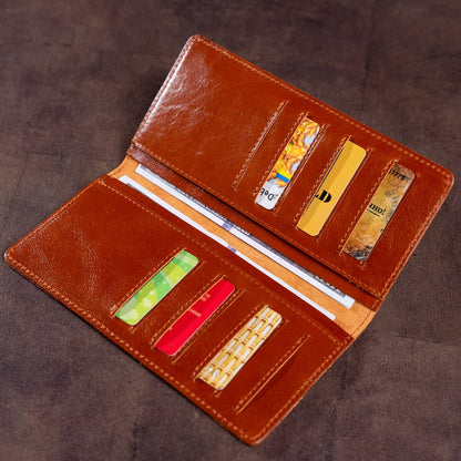 Brown Leather Wallet SHVIGEL 13791 | Premium Quality Ukrainian Handmade Accessory