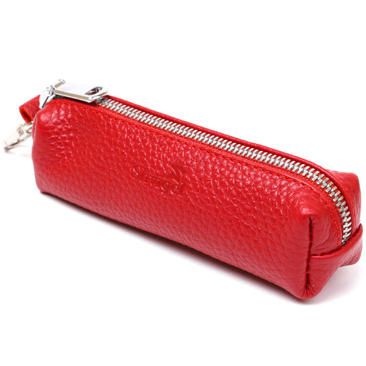 Leather Women's Key Holder SHVIGEL 16537 Red Natural Leather for Keys