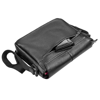 Leather Bag SHVIGEL 11131 Black Ukrainian Genuine Leather Stylish Design