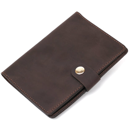 Vintage Matte Leather Travel Case SHVIGEL 16517 Brown Natural Leather Design