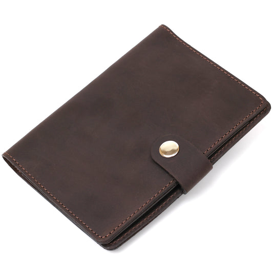 Vintage Matte Leather Travel Case SHVIGEL 16517 Brown Natural Leather Design