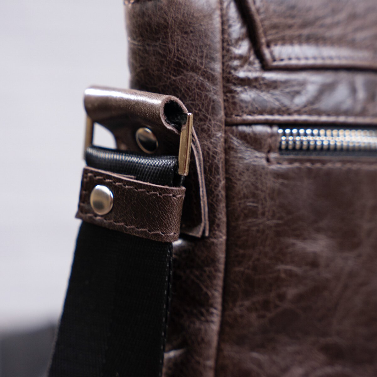 Genuine Leather Bag SHVIGEL 00979 Brown - Made in Ukraine, Stylish & Durable
