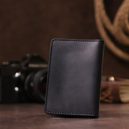 Leather Cover for Driver's License SHVIGEL 13929 Black Genuine Leather, Ukraine