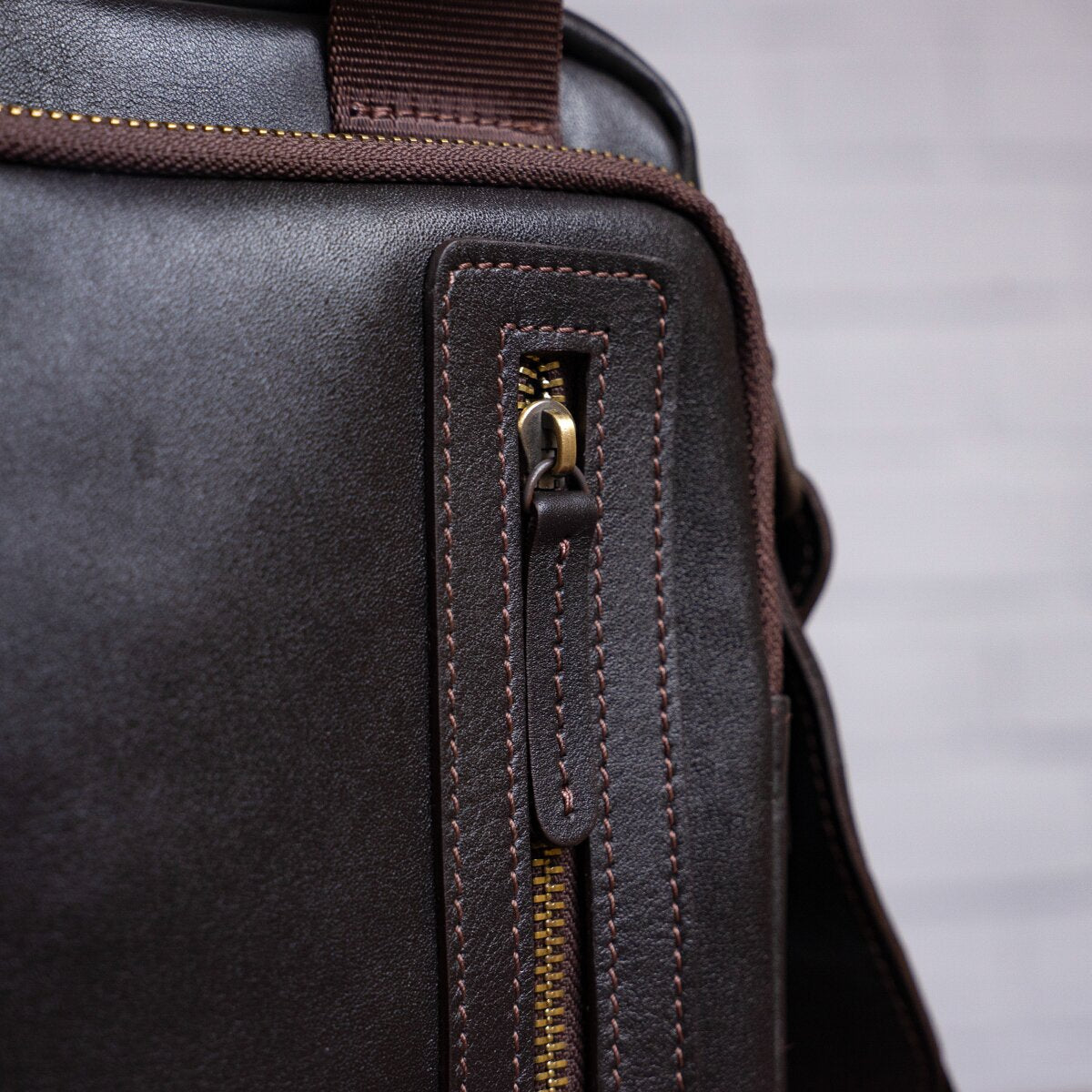 Men's Leather Bag SHVIGEL 11183 Smooth Brown Genuine Leather Ukraine
