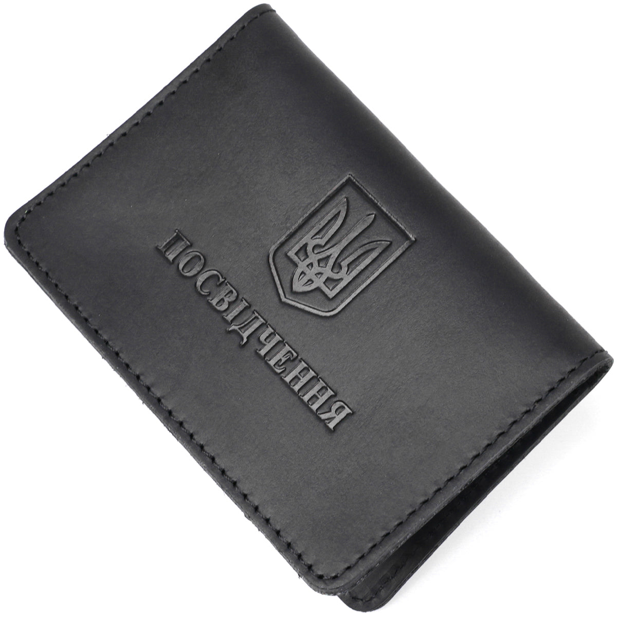 Leather ID Case SHVIGEL 13944 Black Natural Leather with Premium Quality Finish