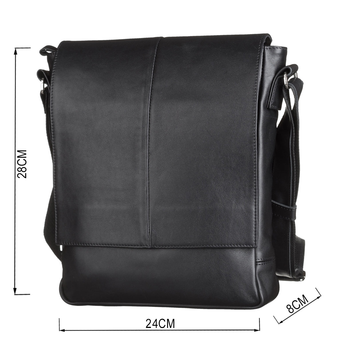 SHVIGEL Genuine Leather Bag 00859 Black - Stylish Ukrainian Design and Premium Quality