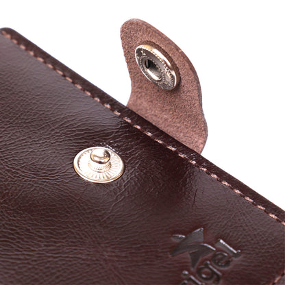 Classic Men's Wallet SHVIGEL 16506 Brown Genuine Leather from Ukraine