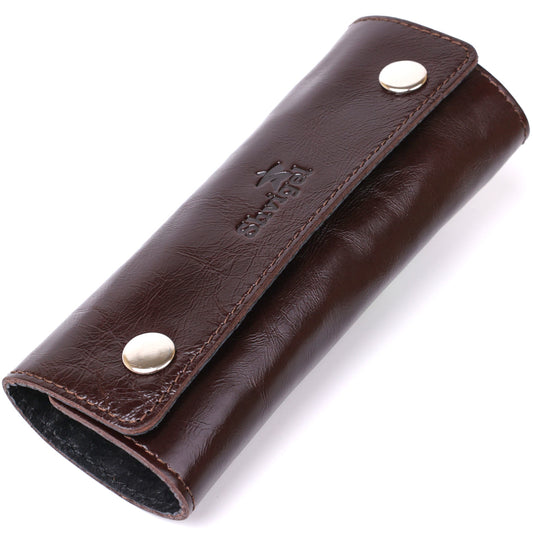 Convenient Leather Key Holder SHVIGEL 16534 Brown Natural Leather for Keys