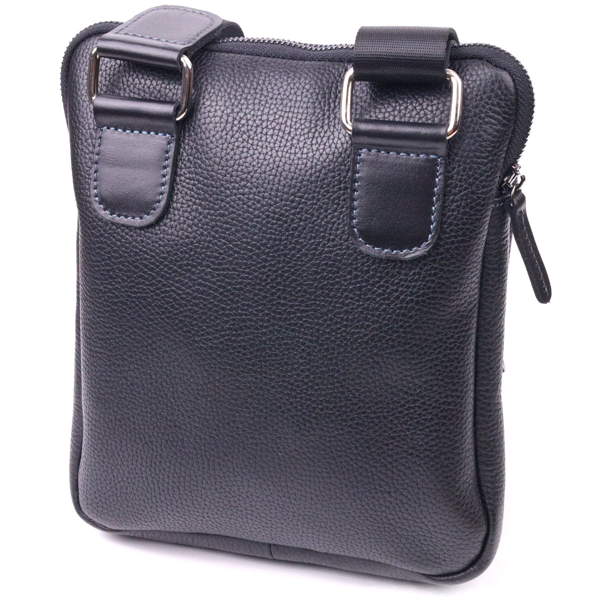 Men's Combination Leather Bag SHVIGEL 18720 Black - Premium Quality Ukrainian Craftsmanship