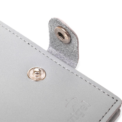 Compact Fashionable Wallet SHVIGEL 16493 Gray Genuine Leather from Ukraine