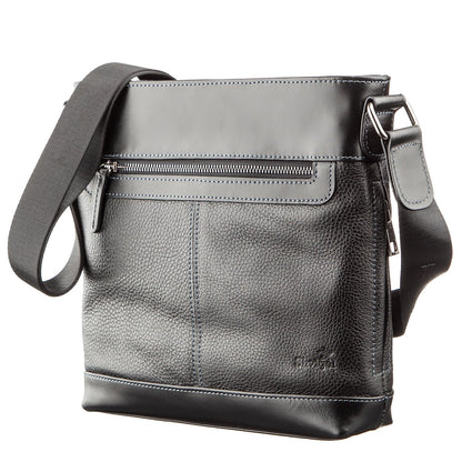 Men's Multifunctional Bag SHVIGEL 11181 Black Genuine Leather from Ukraine