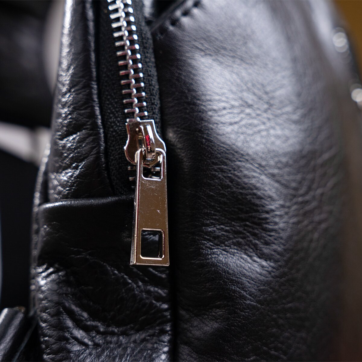 Men's Leather Bag SHVIGEL 13903 Black Genuine Leather Made in Ukraine
