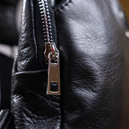 Men's Leather Bag SHVIGEL 13903 Black Genuine Leather Made in Ukraine