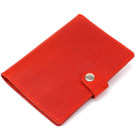 Stylish Matte Leather Travel Case SHVIGEL 16519 Red Made in Ukraine Elegant Design