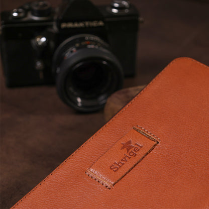 Men's Leather Clutch SHVIGEL 19122 Brown Made in Ukraine, Genuine Leather Material