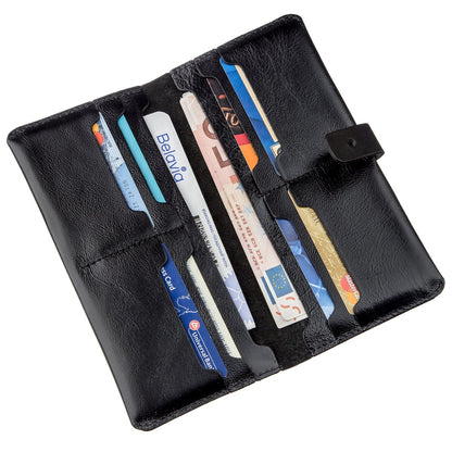 Men's Vertical Wallet SHVIGEL 16204 Black Genuine Leather Made in Ukraine