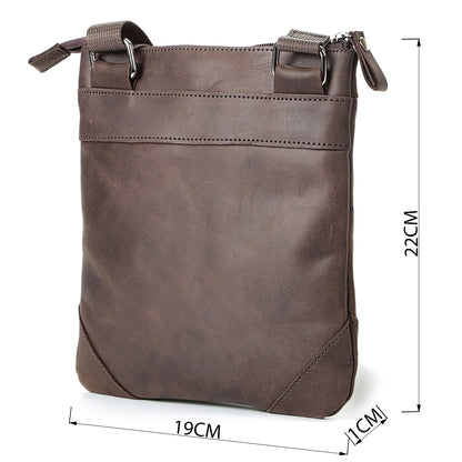 Leather Bag SHVIGEL 11018 Brown, Genuine Leather, Made in Ukraine, Stylish Design