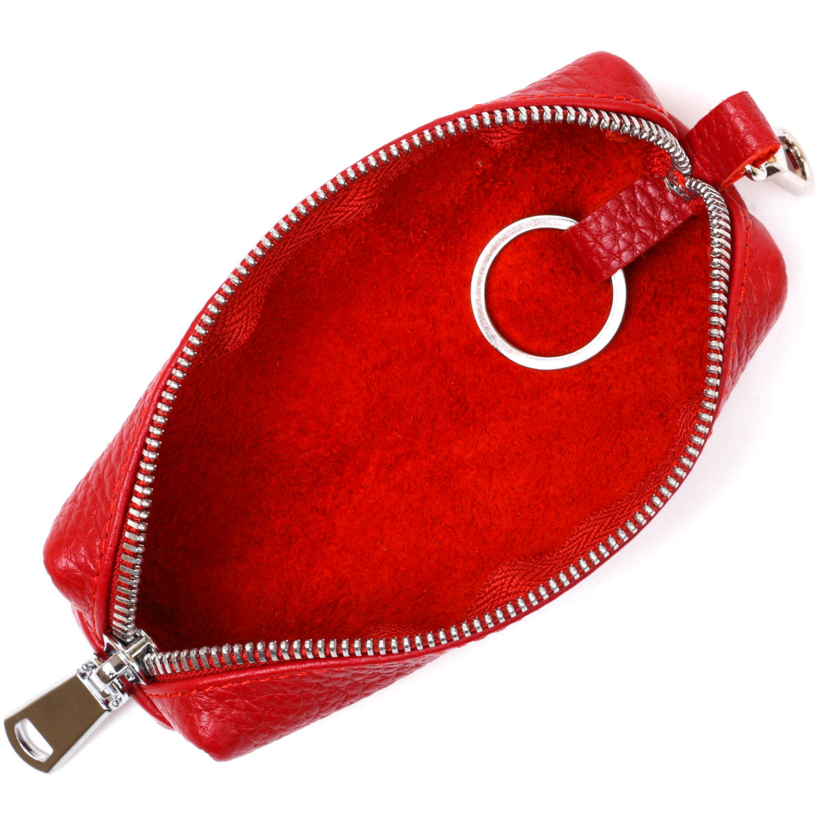 Leather Women's Key Holder SHVIGEL 16537 Red Natural Leather for Keys