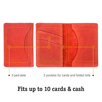 Cardholder SHVIGEL 15305 Red Genuine Leather for Business Cards, Ukraine
