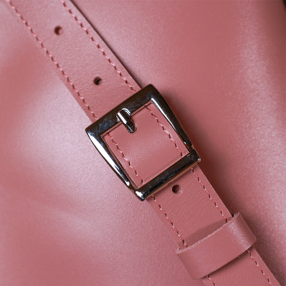Women's Practical Leather Fanny Pack SHVIGEL 16385 Pink, Made in Ukraine
