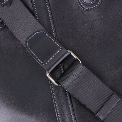 Genuine Leather Men's Bag SHVIGEL 11287 Black, Handcrafted in Ukraine, Durable Design
