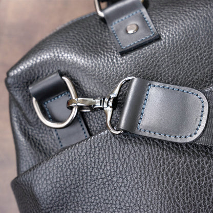Leather Laptop Bag SHVIGEL 11243 Black Natural Leather Handmade Design