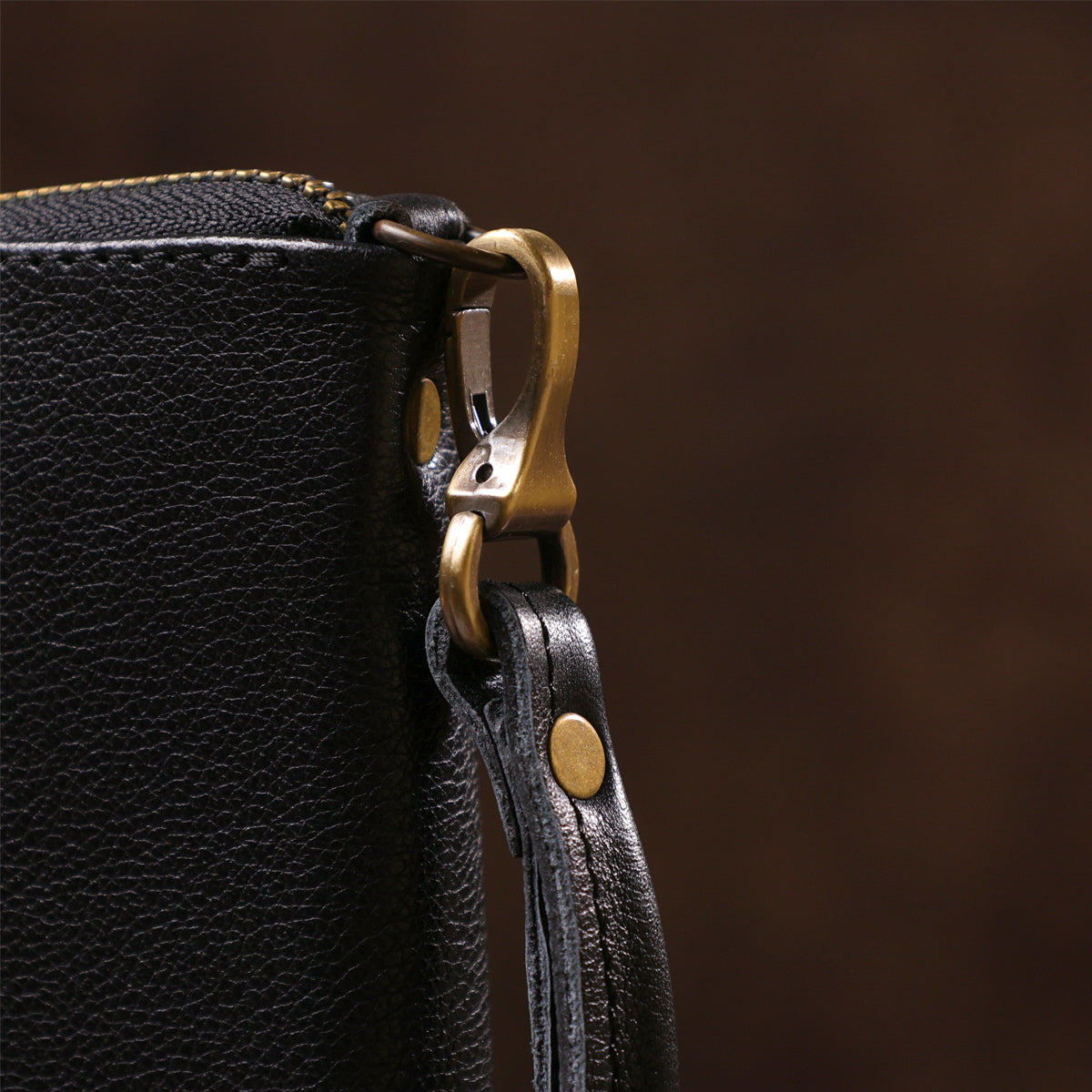 Men's Horizontal Leather Clutch by SHVIGEL 19120 in Black - Genuine Leather, Ukrainian Craftsmanship