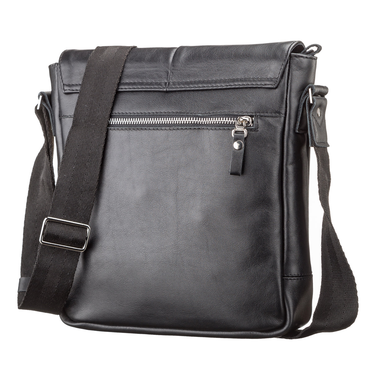 Men's Genuine Leather Bag SHVIGEL 00878 Black, Stylish Design Made in Ukraine